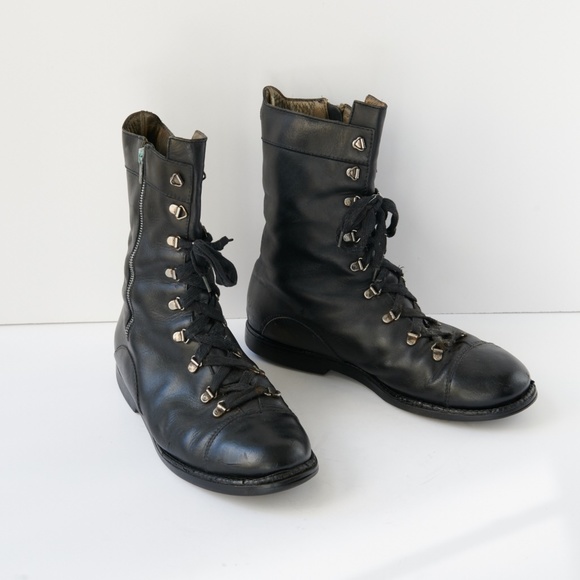 80s - SUSAN BENNIS - WARREN EDWARDS - Boots - Men\'s - 10 - BLK Leather